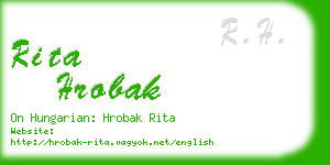 rita hrobak business card